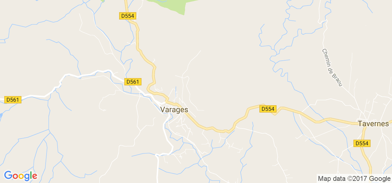 map de la ville de Varages