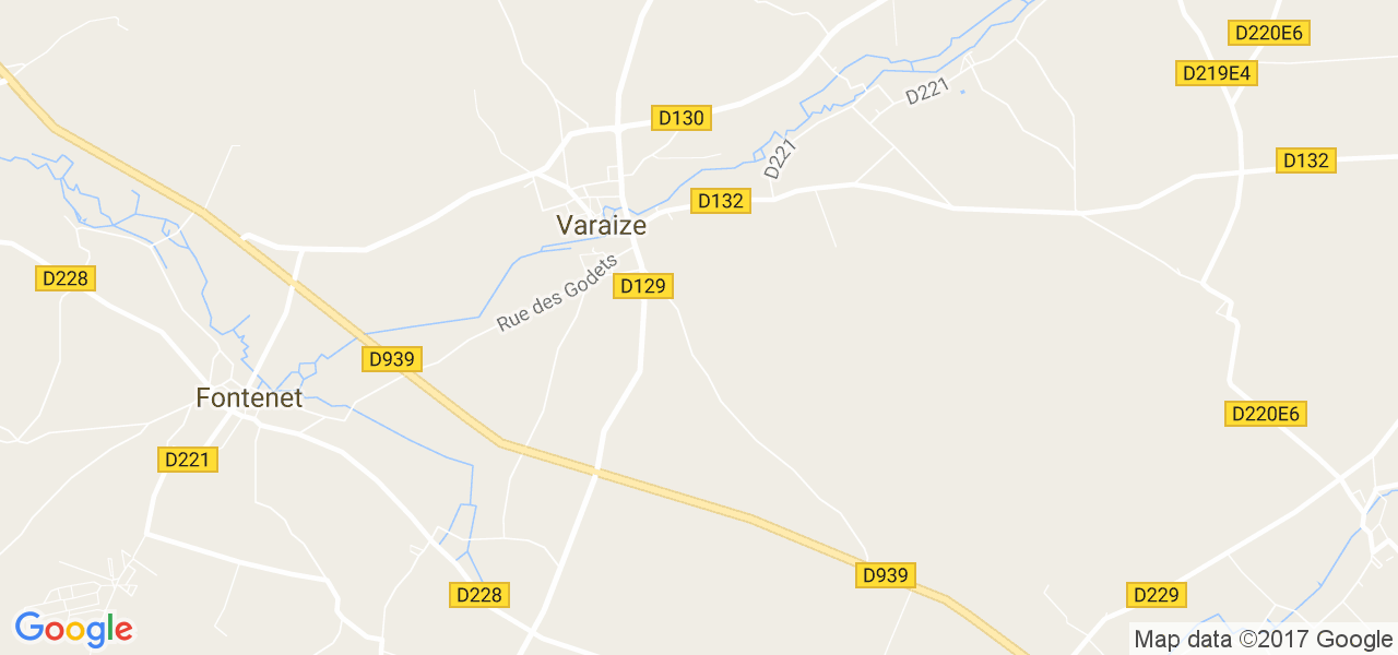 map de la ville de Varaize