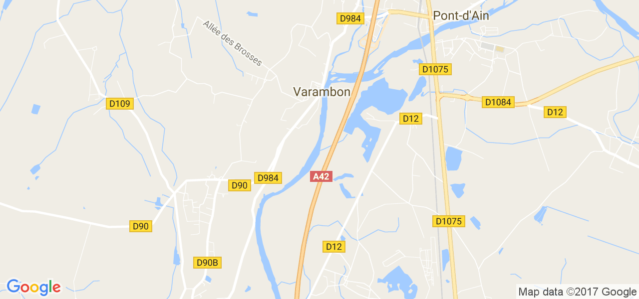 map de la ville de Varambon