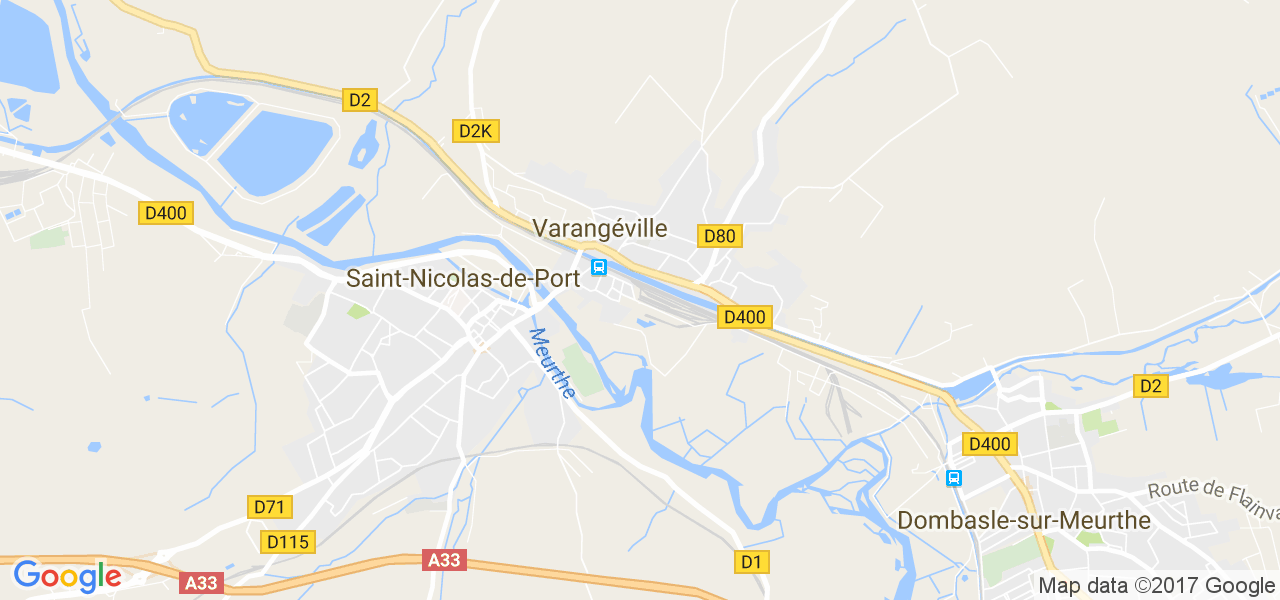 map de la ville de Varangéville