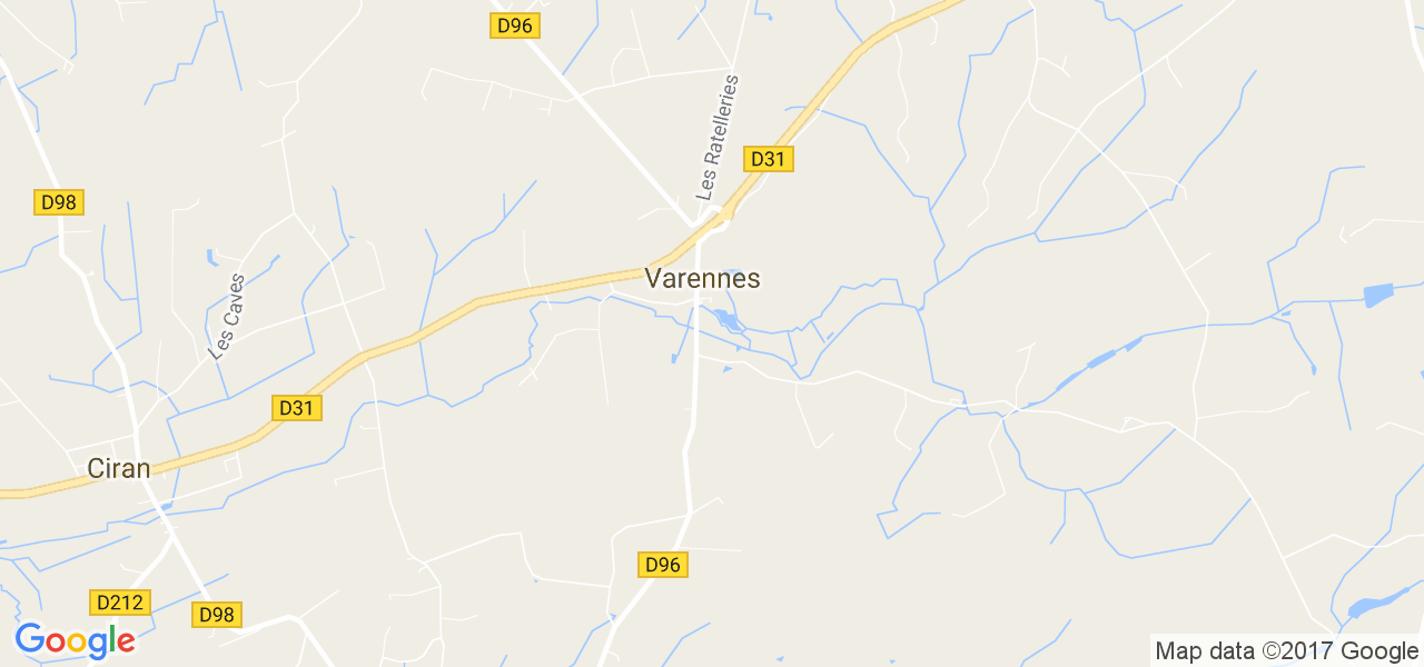 map de la ville de Varennes