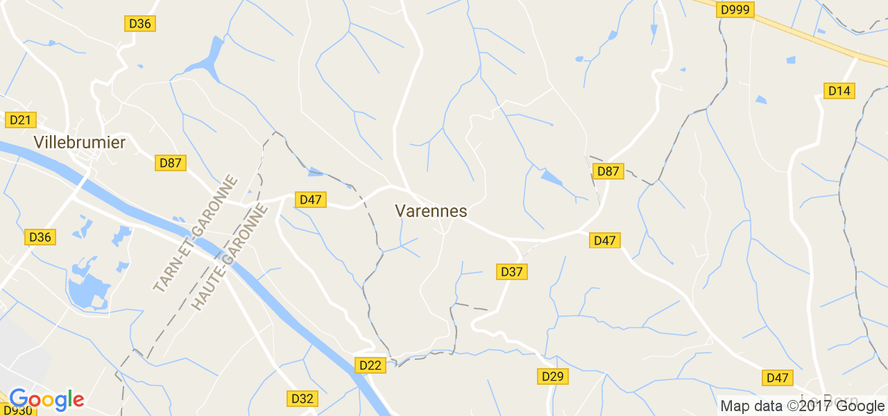 map de la ville de Varennes