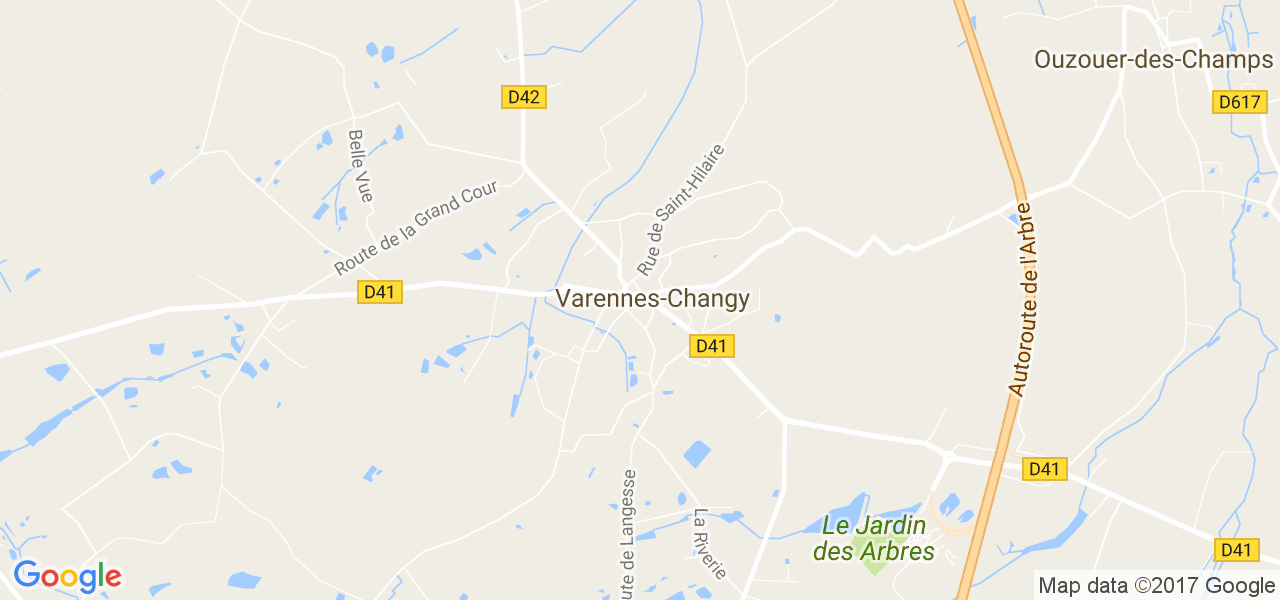 map de la ville de Varennes-Changy