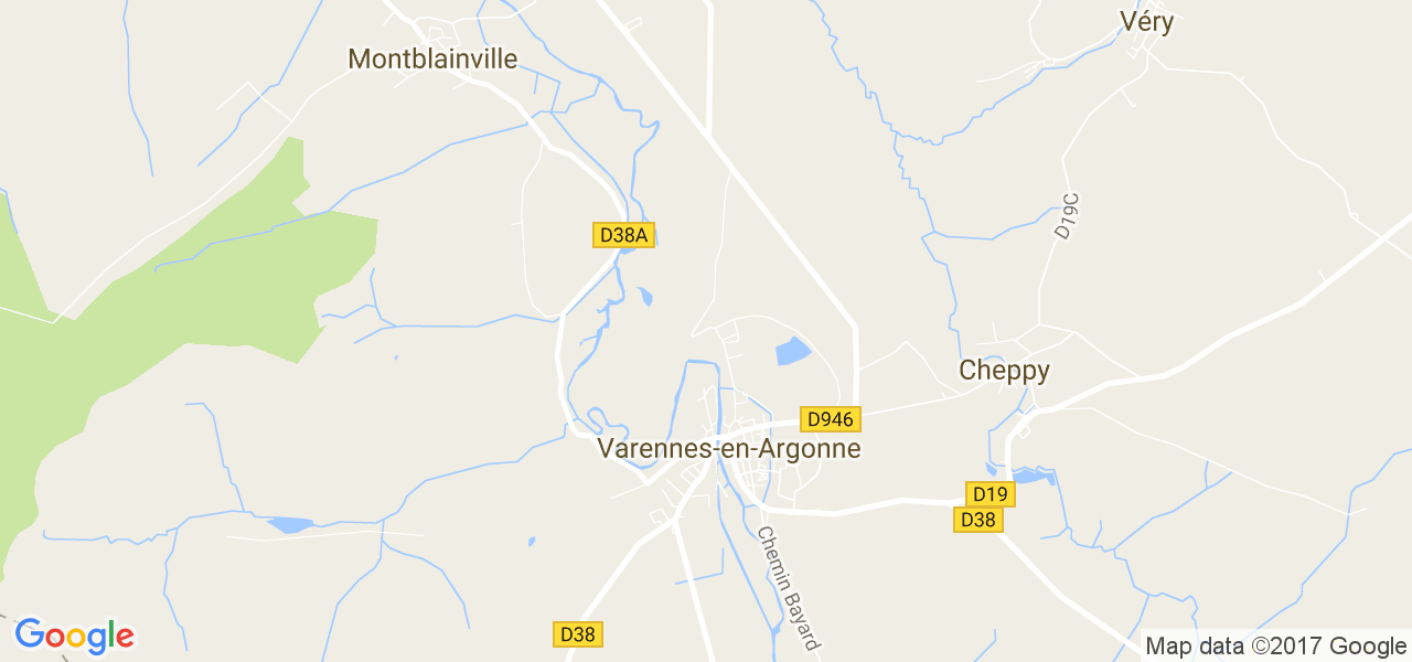 map de la ville de Varennes-en-Argonne