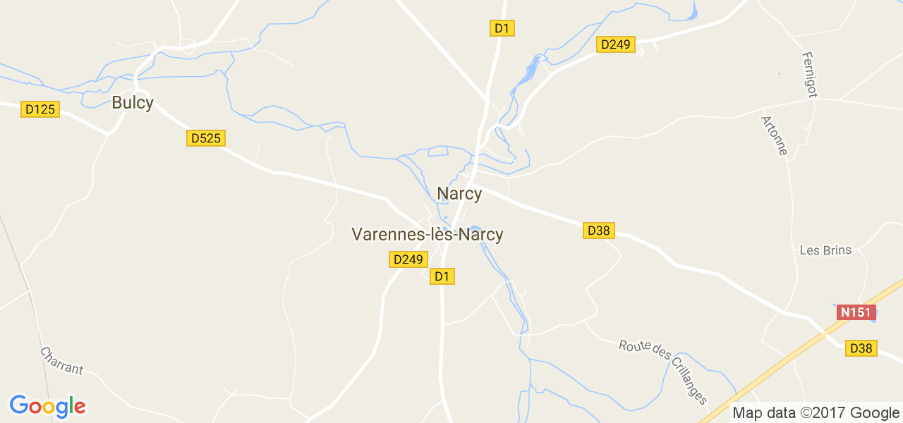 map de la ville de Varennes-lès-Narcy