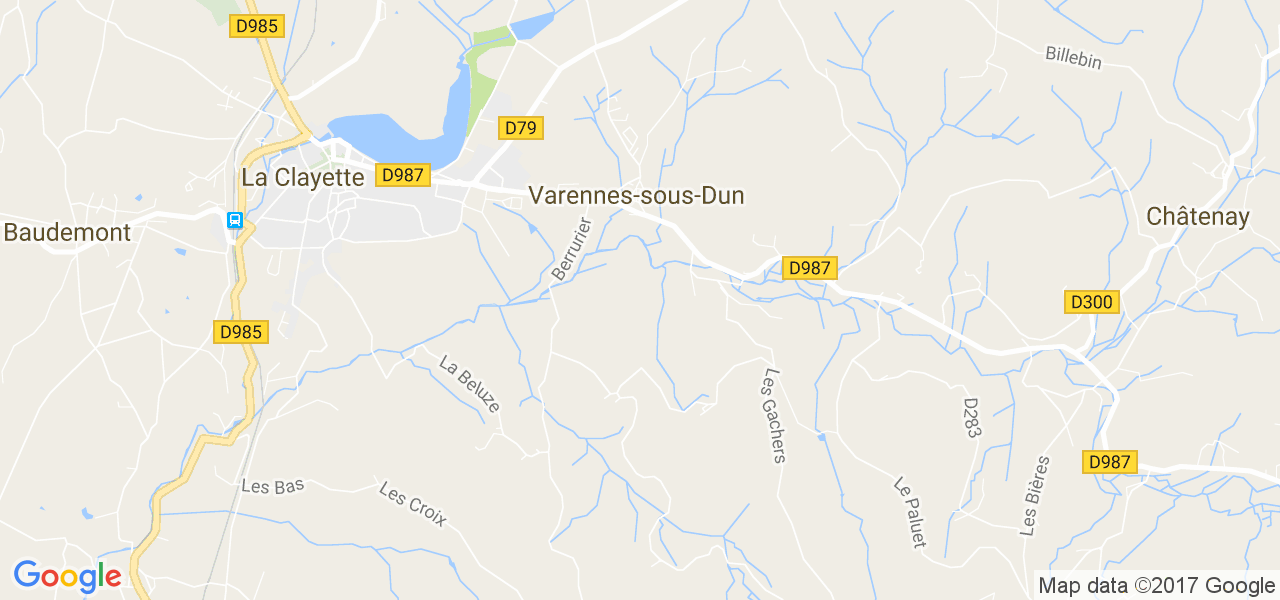 map de la ville de Varennes-sous-Dun