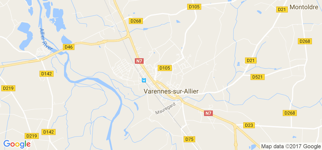 map de la ville de Varennes-sur-Allier