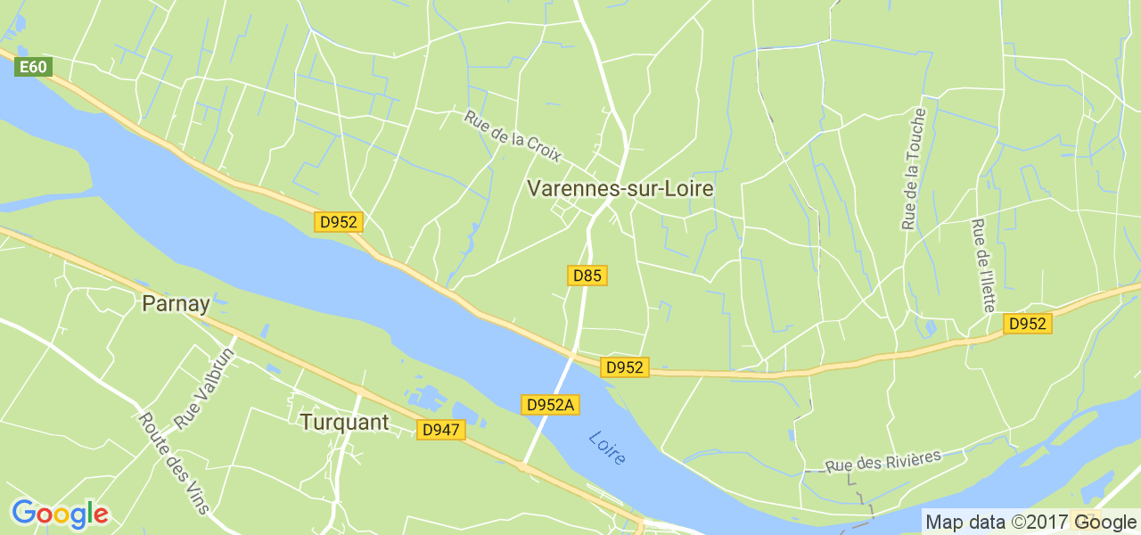 map de la ville de Varennes-sur-Loire