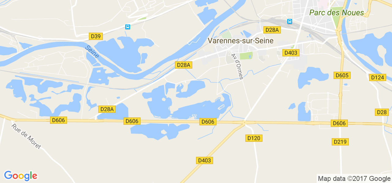 map de la ville de Varennes-sur-Seine