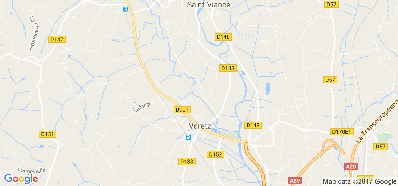 map de la ville de Varetz