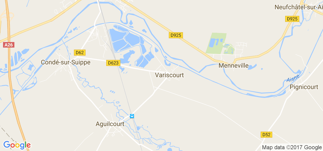 map de la ville de Variscourt