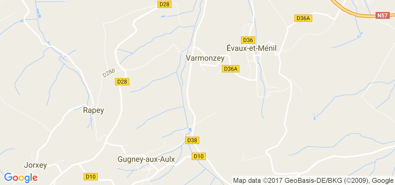 map de la ville de Varmonzey