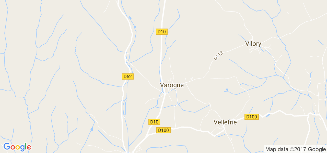 map de la ville de Varogne