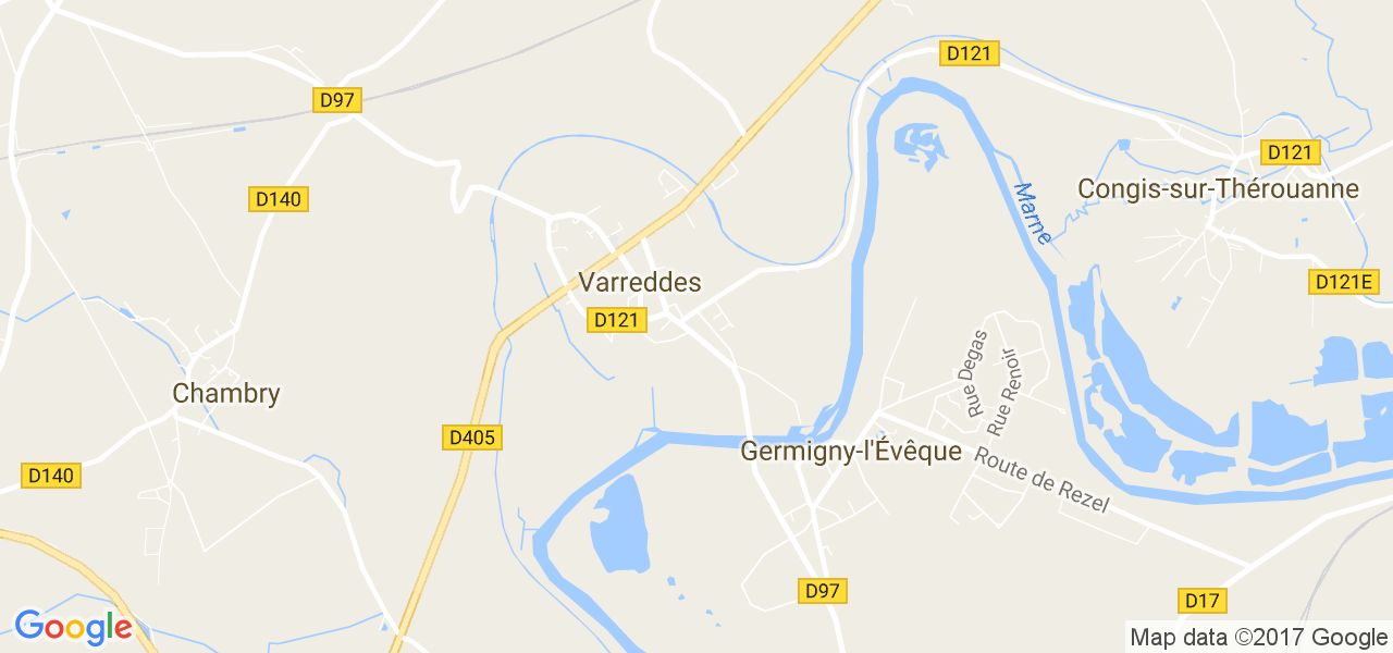 map de la ville de Varreddes