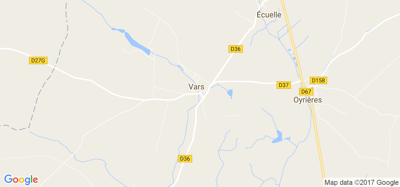 map de la ville de Vars