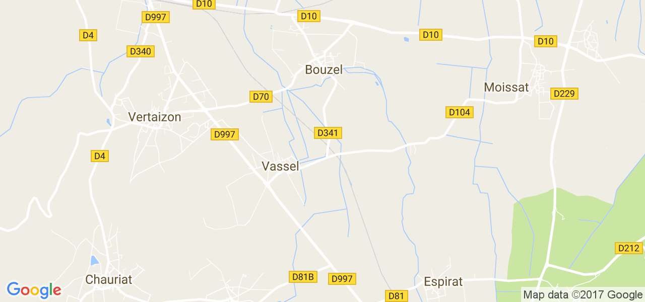 map de la ville de Vassel