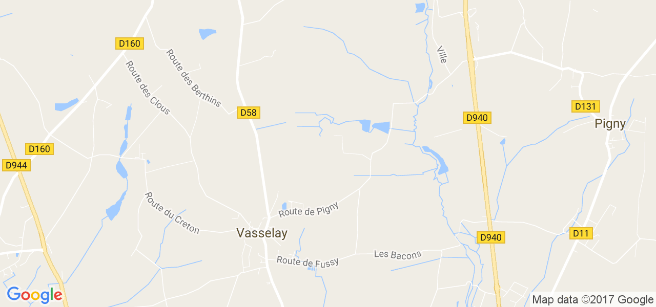 map de la ville de Vasselay