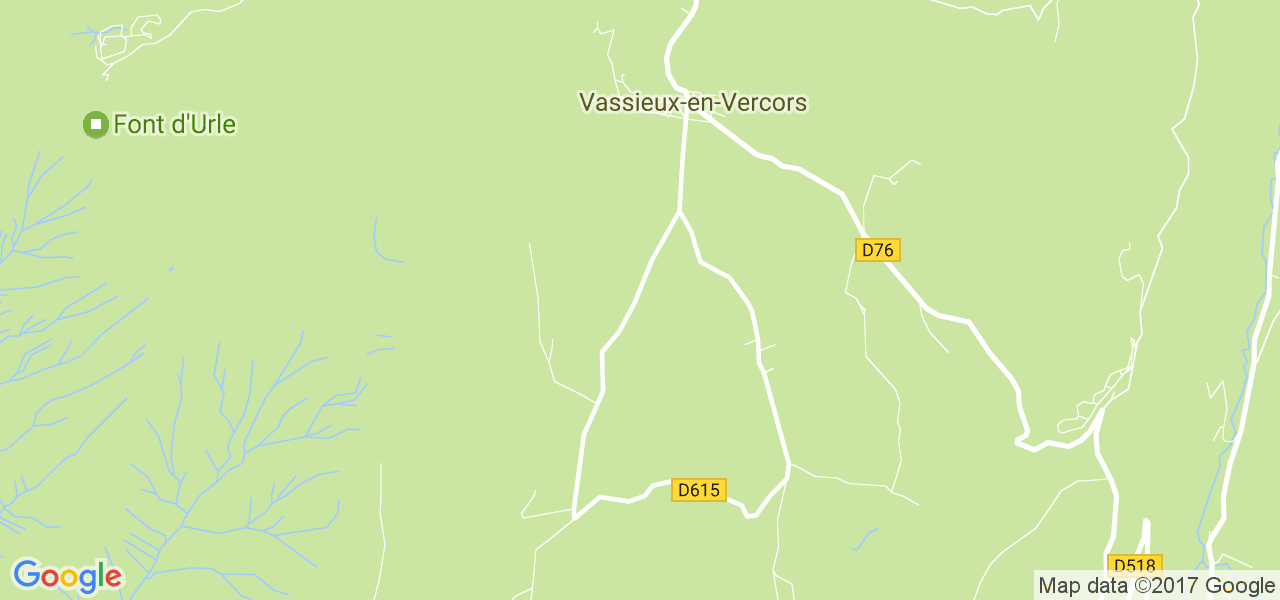 map de la ville de Vassieux-en-Vercors