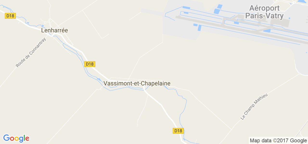 map de la ville de Vassimont-et-Chapelaine