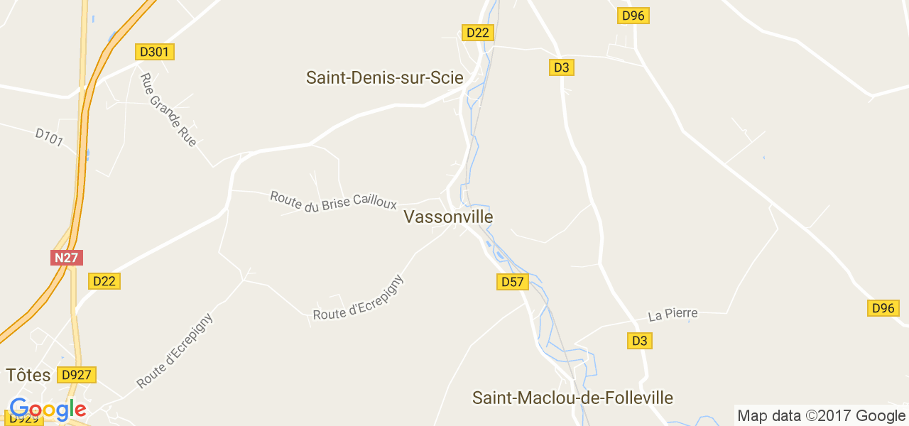 map de la ville de Vassonville