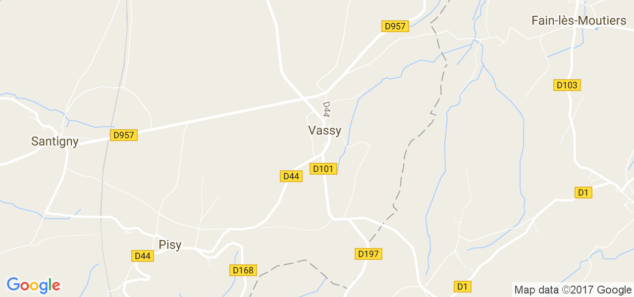 map de la ville de Vassy-sous-Pisy