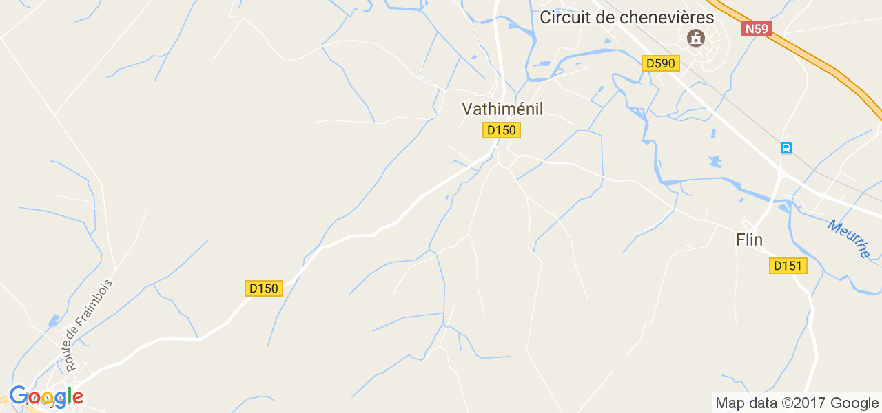 map de la ville de Vathiménil