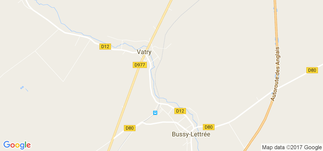 map de la ville de Vatry