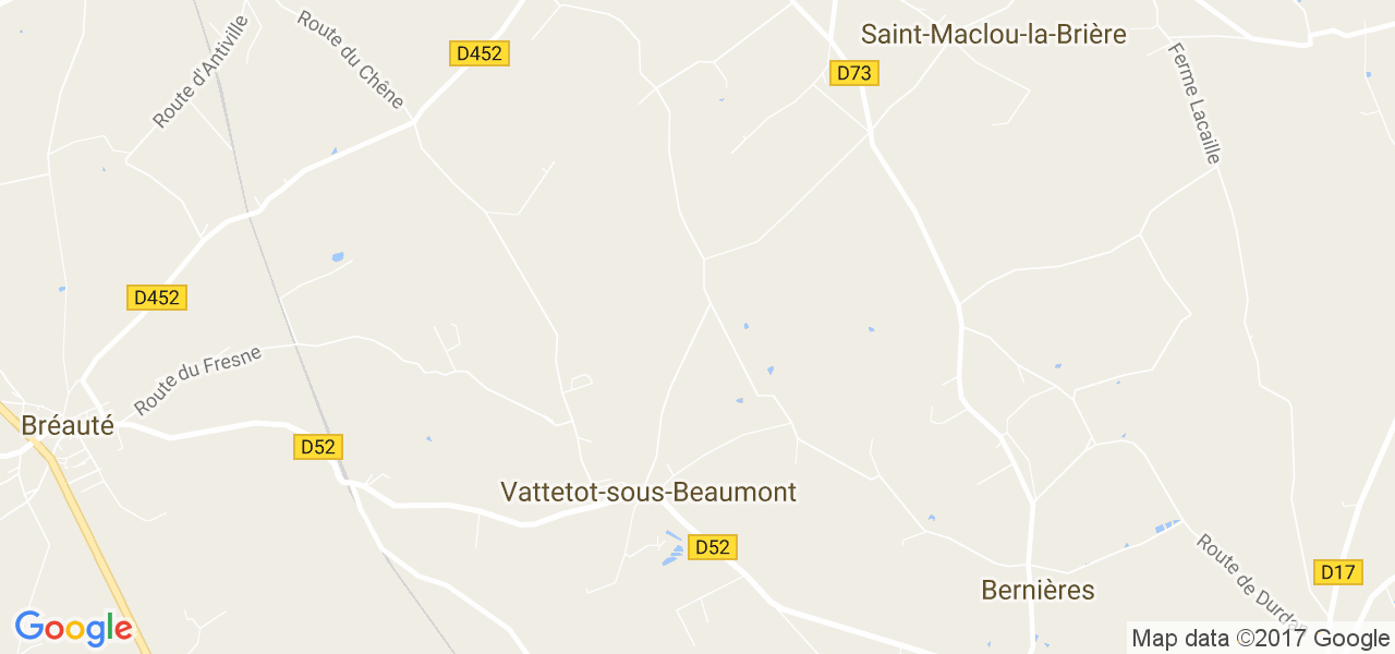 map de la ville de Vattetot-sous-Beaumont