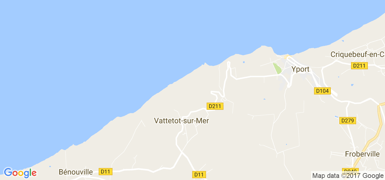 map de la ville de Vattetot-sur-Mer