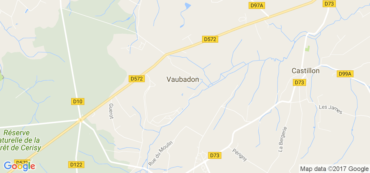 map de la ville de Vaubadon