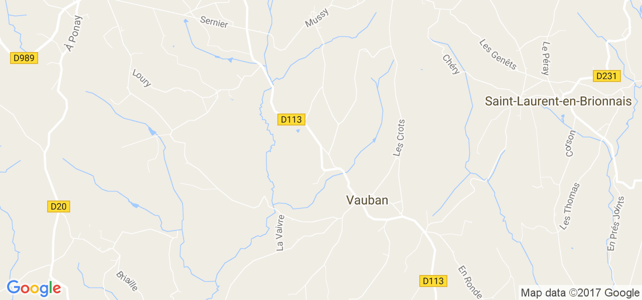 map de la ville de Vauban