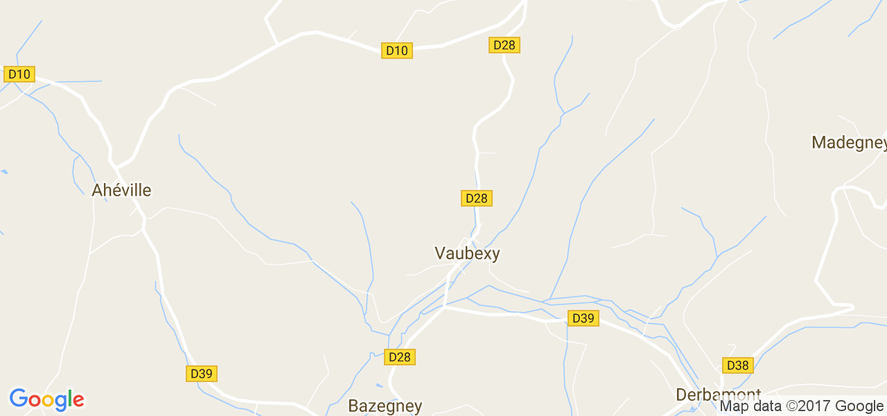 map de la ville de Vaubexy