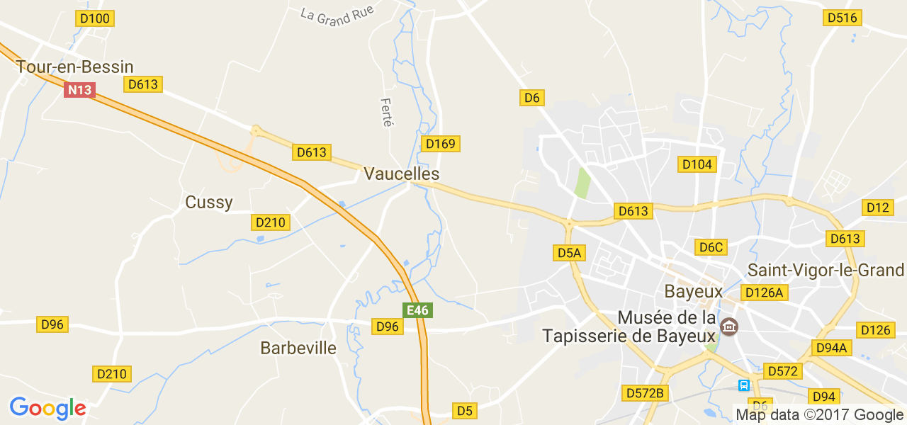 map de la ville de Vaucelles