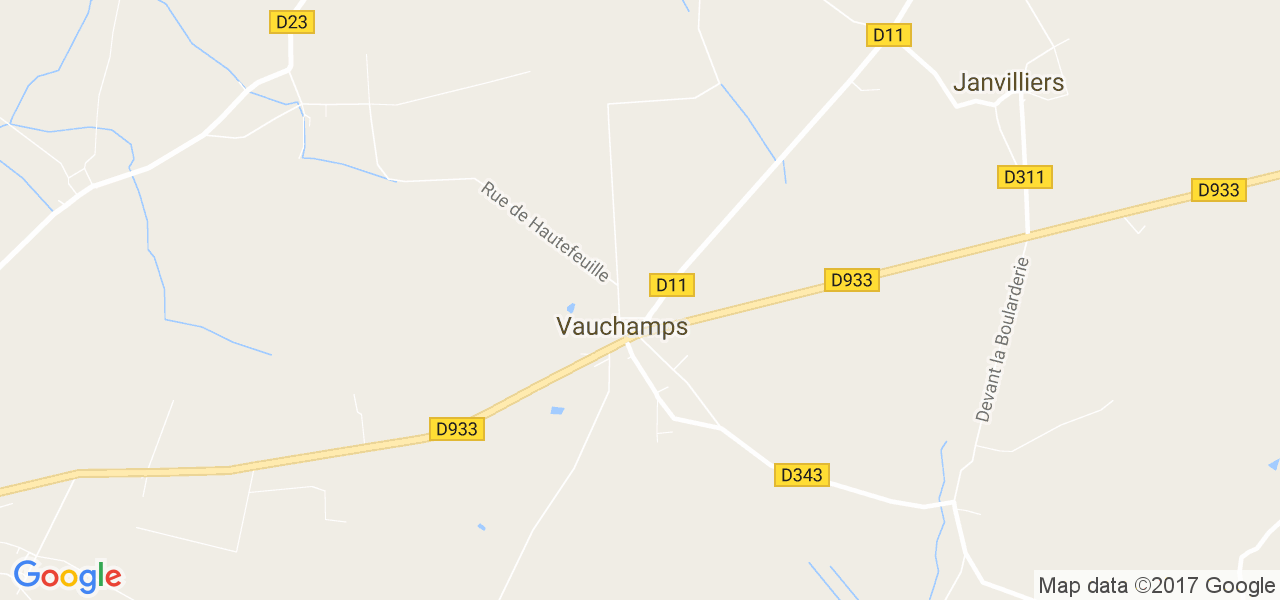 map de la ville de Vauchamps