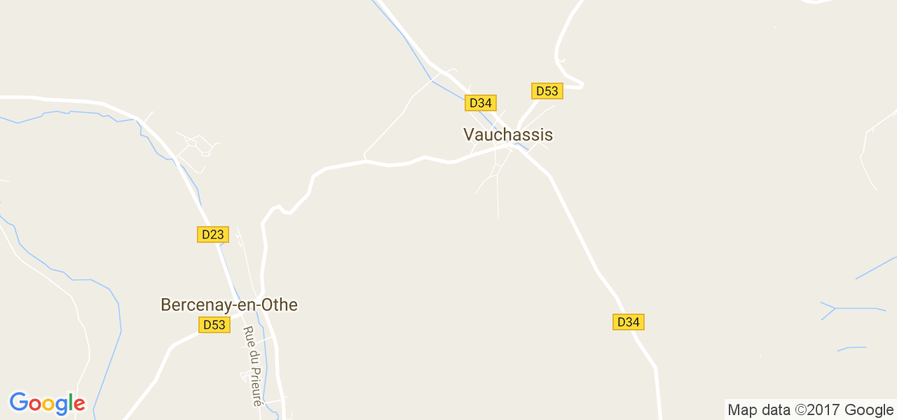 map de la ville de Vauchassis