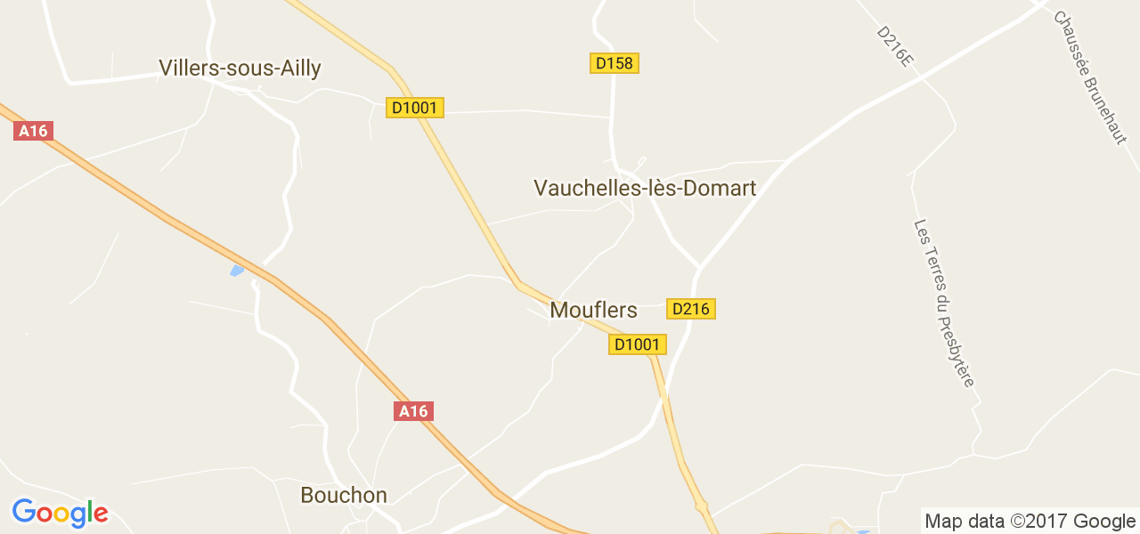 map de la ville de Vauchelles-lès-Domart