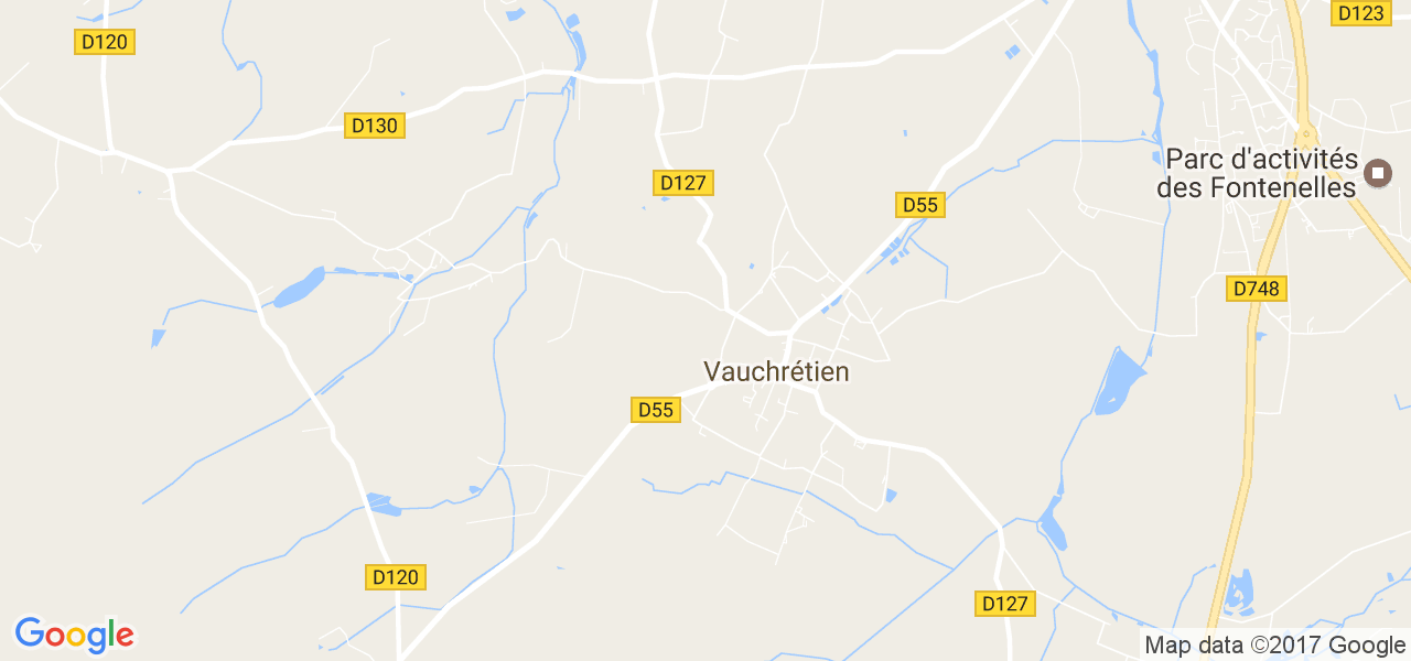 map de la ville de Vauchrétien