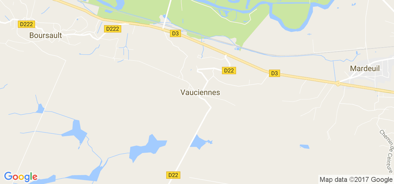 map de la ville de Vauciennes