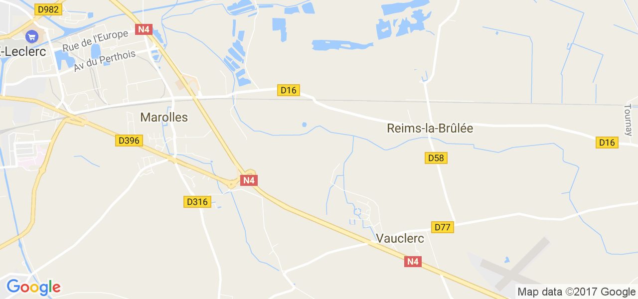 map de la ville de Vauclerc