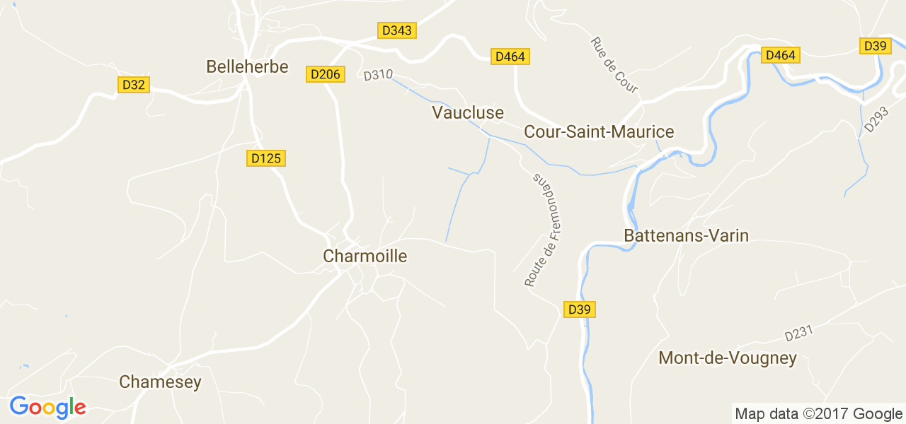 map de la ville de Vaucluse