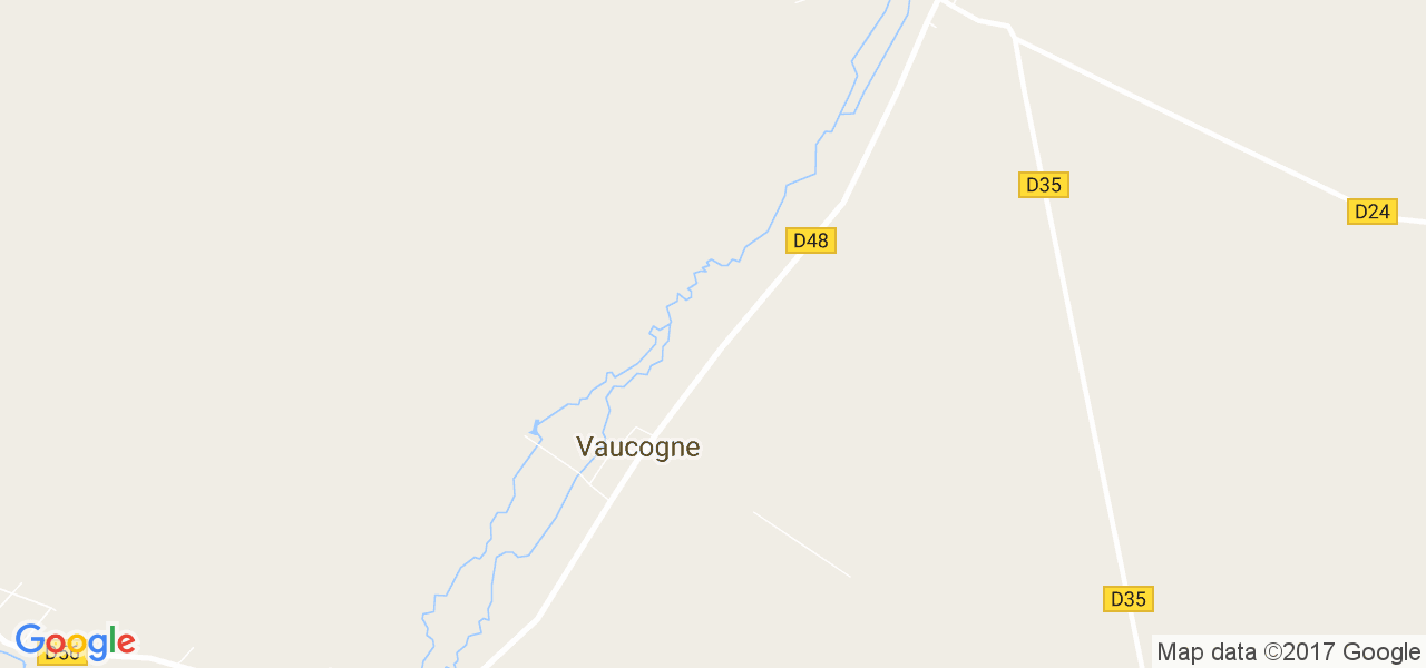 map de la ville de Vaucogne