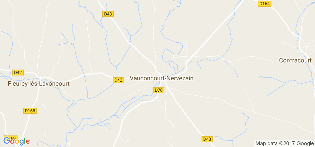 map de la ville de Vauconcourt-Nervezain