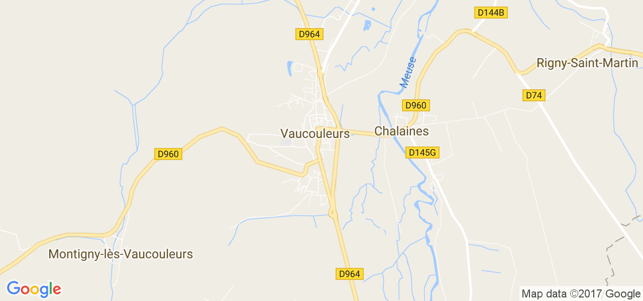 map de la ville de Vaucouleurs