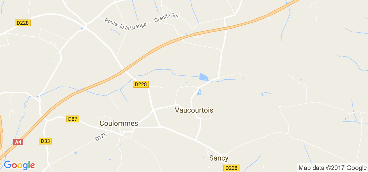 map de la ville de Vaucourtois