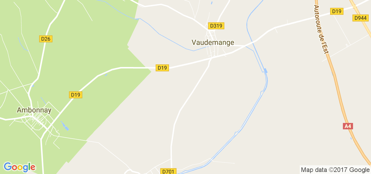 map de la ville de Vaudemange