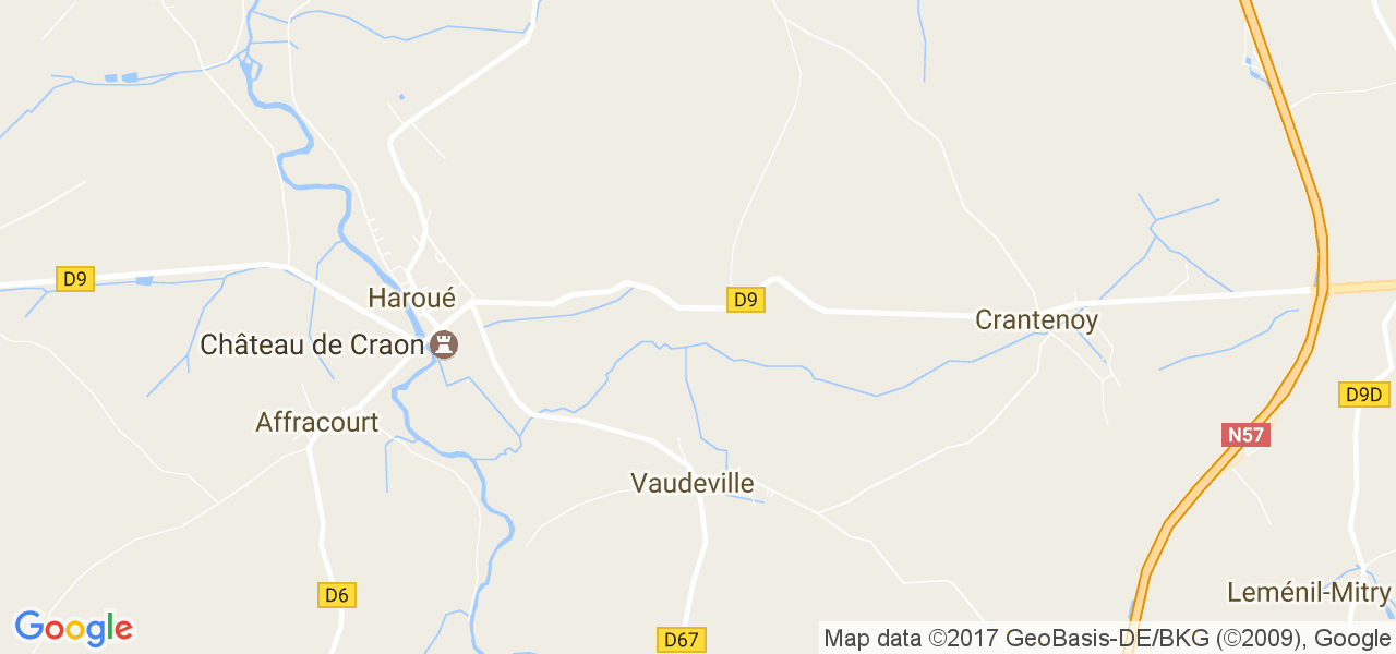 map de la ville de Vaudeville