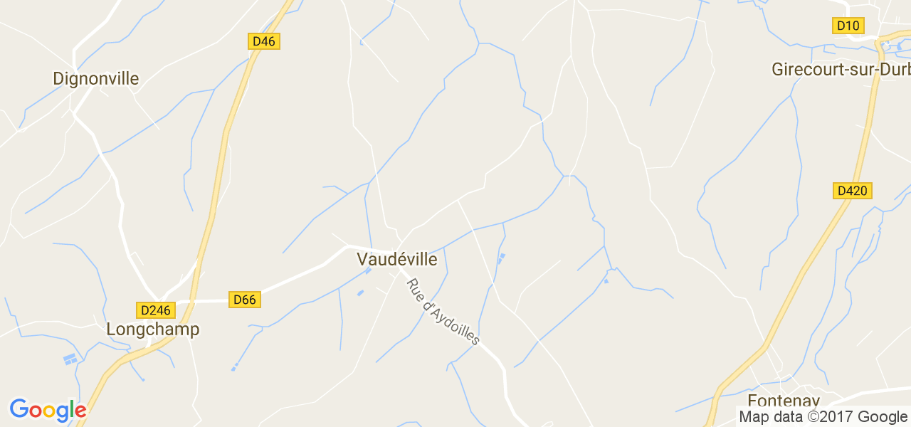 map de la ville de Vaudeville