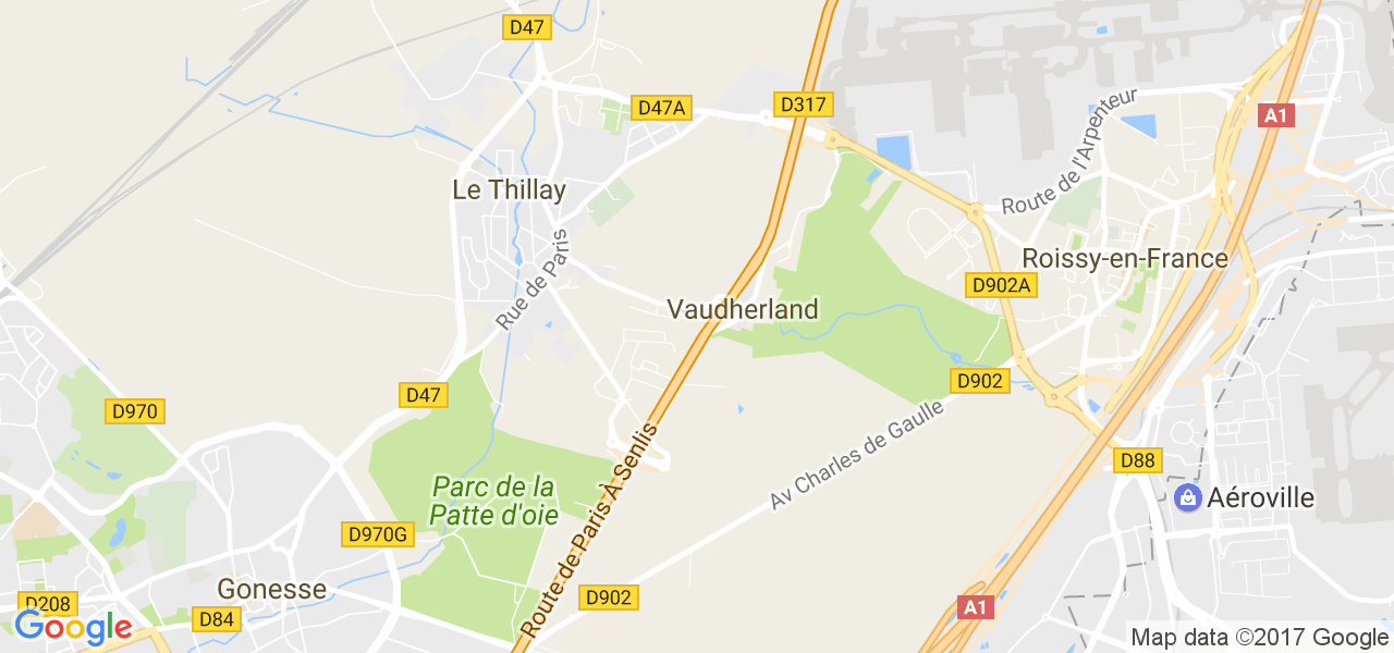 map de la ville de Vaudherland