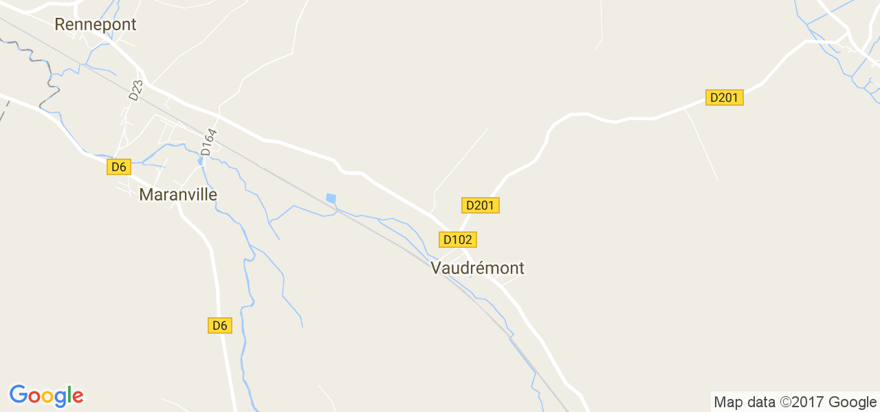 map de la ville de Vaudrémont