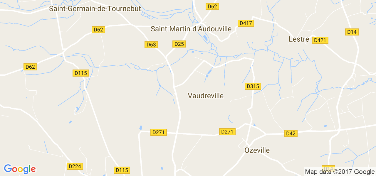 map de la ville de Vaudreville